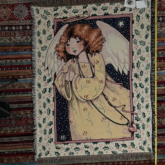 Mary Engelbreit Tapestry Throw with Fringe - Picture 7 of 7